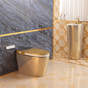 Sang trọng hiện đại điện CHẬU VỆ SINH nước nóng commode nhà vệ sinh bát phòng tắm Vàng tự động thông minh thông minh WC nhà vệ sinh với điều khiển từ xa - Product Image 4