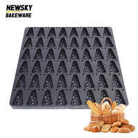 Moule à gâteau au fromage rectangulaire professionnel 48 alvéoles, écologique, antiadhésif, grande capacité, en acier inoxydable noir, pour pâtisserie