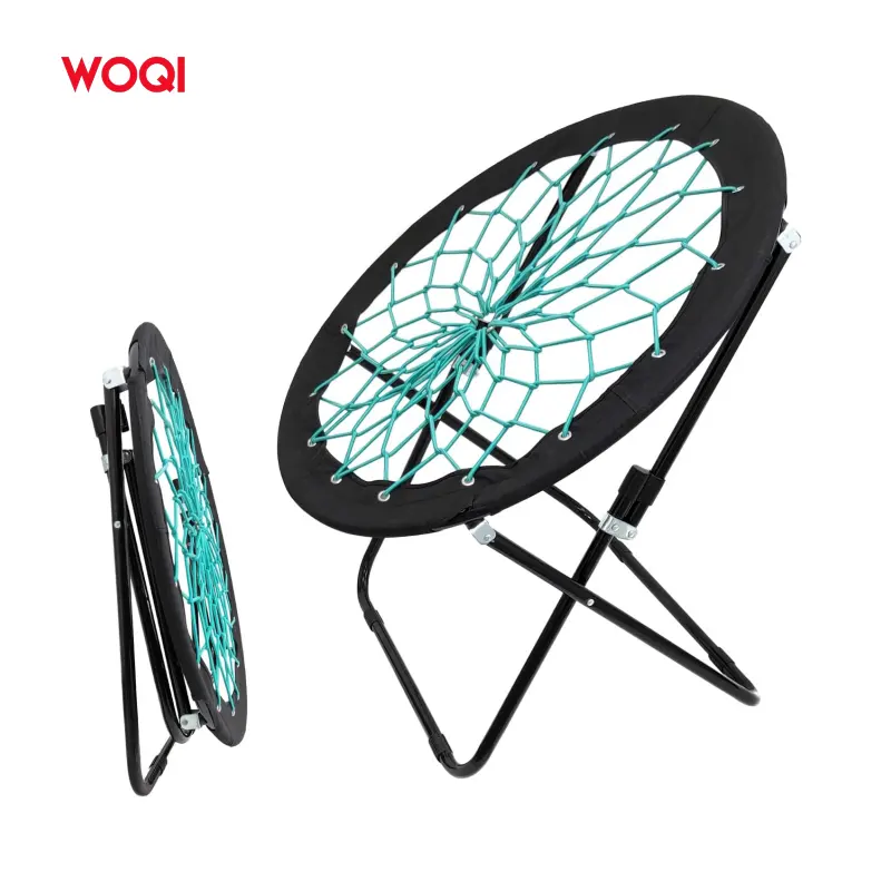 Woqi Outdoor o Indoor Bungee Dish 600D Oxford Rim pieghevole Camping Relax Chair