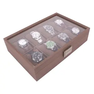 Wholesale Travel Portable Custom Logo Gift PU Leather Storage Case Watch Packaging Box Case For Men