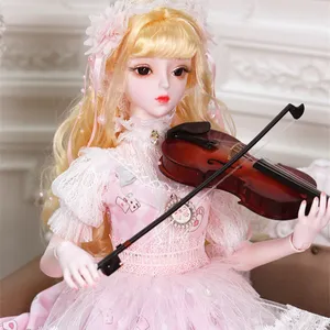 Dream Fairy 60Cm Height Ball Jointed Doll 1/3 Bjd Doll With Golden Hair With Pink Dress