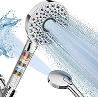 Douchette haute pression portable 10 vitesses, en acier inoxydable poli, design moderne, écologique, économie d'eau, garantie 4 ans