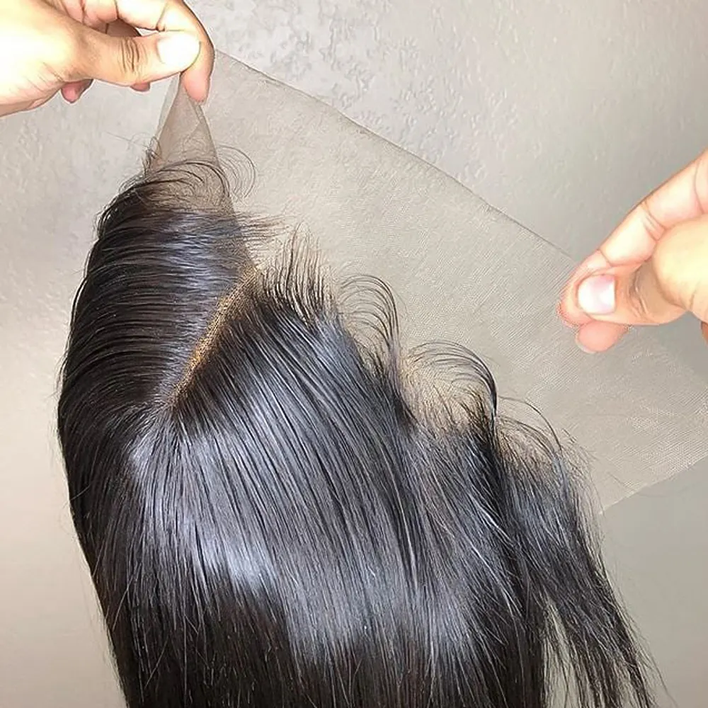 Pacotes de cabelo humano brasileiro 12a grau, onda de água 100% raw virgem com fechamento e 13x4 13x6 frontais
