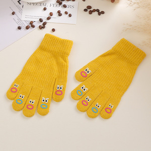 Gants amusants à grande bouche, tricotés, chauds, compatibles avec les écrans tactiles, pour femmes, sans doigts, pour étudiants, exercices, cyclisme, maison, déplacements - Product Image 4