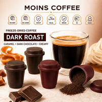Café Instantáneo Liofilizado de Mezcla Artesanal para el Hogar, con Notas de Chocolate Negro y Caramelo, Ideal para Reuniones de Oficina, Venta al por Mayor