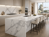Dalle de marbre blanc Statuario pour revêtement mural haut de gamme, îlot de cuisine, plan de travail de salle de bain, carrelage de sol et panneau mural de fond