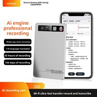 Traducteur intelligent transfrontalier NX, assistant vocal IA, appareil de traduction, outil de transcription de minutes de réunion, MP3 de type carte intelligente