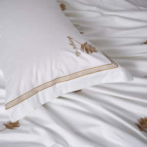 Sản Phẩm Mới Bán Chạy 2022 Bộ Ga Trải Giường Họa Tiết Lá Vàng Bộ Ga Trải Giường 100% Cotton Bán Sỉ - Product Image 4