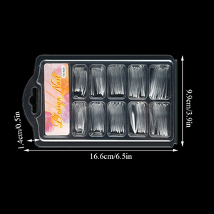 100 unids/caja transparente sin costuras <span class=keywords><strong>uñas</strong></span> postizas cobertura completa puntas de <span class=keywords><strong>uñas</strong></span> postizas corto en forma de T pegatina completa <span class=keywords><strong>para</strong></span> <span class=keywords><strong>manicura</strong></span> de <span class=keywords><strong>uñas</strong></span> - Product Image 2