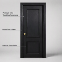 Porte intérieure moderne en bois massif de style français pour chambre, salle de bain, garde-manger, placard, cloison de pièce, entrée de maison