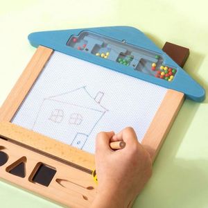 Tableau de dessin magnétique pour enfants avec tampons, pour l'écriture, la peinture et le gribouillage, stimulant l'imagination des tout-petits - Product Image 2