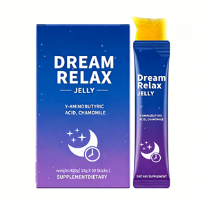 OEM Sleep Support Jelly Stick - Fórmula <span class=keywords><strong>de</strong></span> GABA y Manzanilla <span class=keywords><strong>para</strong></span> la Relajación y un Ciclo <span class=keywords><strong>de</strong></span> Sueño Saludable, 15 g x 30 Sobres, Etiqueta Personalizada - Product Image 1