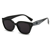 Nouvelles Lunettes de Soleil Femme Oeil de Chat Tendance Internet, Monture Complète Fine, Protection UV400, Multi-usages, Modèle Rétro Européen et Américain