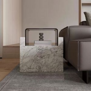 Mobili da soggiorno tavolo da tè e caffè arredamento moderno quadrato travertino in marmo in <span class=keywords><strong>vetro</strong></span> <span class=keywords><strong>tavolino</strong></span> da caffè per Hotel - Product Image 2