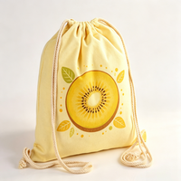 Sac de sport en toile naturelle non blanchie avec cordon de serrage, logo brodé personnalisé, corde épaisse, pour usage extérieur