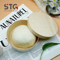 Boîte ronde en bois de peuplier mini 80 mm, boîte à bento écologique, boîte à fromage, emballage cadeau, approuvée par la FDA, sans danger pour le contact alimentaire
