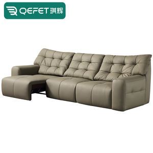 Canapé-<span class=keywords><strong>lit</strong></span> électrique rétractable convertible en cuir véritable pliable inclinable multi-usages Home cinéma meubles de salon - Product Image 2