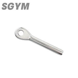 ステンレス鋼316マリングレードワイヤーロープスウェージアイターミナル1/8 3/8 4mm 6mmボート船ヨットカヌーカヤック用 - Product Image 2