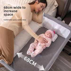 Lit bébé pliable multifonctionnel avec fonction balancelle et design adaptable au grand lit, pour nouveau-nés, utilisation à domicile et à l'hôpital - Product Image 3