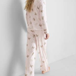 Conjunto de Pijama de Manga Larga <span class=keywords><strong>para</strong></span> Mujer, Ropa de Dormir Informal de Dos Piezas con Botones en la Parte Delantera, Traje de Salón <span class=keywords><strong>para</strong></span> el Hogar, Suave y Cómodo - Product Image 4