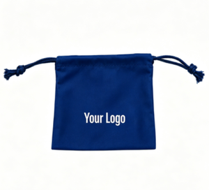 Recyclable Cotton Twill Drawstring Bracelet Jewelry <b>Packaging</b> <b>Bag</b> Custom Logo Printed Candy Gift Cosmetic Dust Pouch - Product Image 2