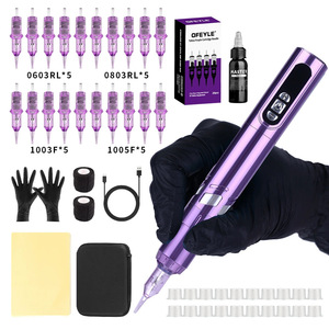 Kit de stylo à tatouer Yilong avec aiguilles, encre, gants et cartouche pour tatouage capillaire - Product Image 2