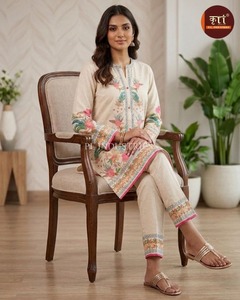 Best Selling Women Casual Cord Set <b>Top</b> And Pant Set Lightweight Breathable Outfit For Summer And Daily Wear <b>Indian</b> Supplier - Product Image 5