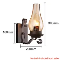 Lampe murale rétro industrielle en fer peint, design européen, pour chambre à coucher, couloir, salon et hôtel