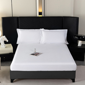 Parures de lit en tissu 100% coton, couleur blanc pur, taies d'oreiller pour hôtel, logo personnalisé - Product Image 1