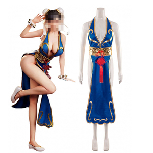 Nuevo y Sexy Traje Qipao para Actuaciones Escénicas, Disfraz de Cosplay de <span class=keywords><strong>Chun</strong></span>-<span class=keywords><strong>Li</strong></span> de Anime y Videojuegos para Halloween - Product Image 1