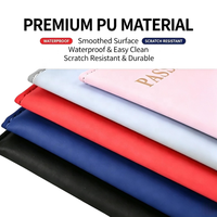 Porte-passeport en PU, sac de rangement de voyage |   Organisateur de billets et de documents multi-emplacements |   Estampage Or Personnalisé pour Voyage International