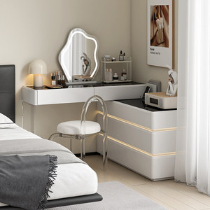 Table de maquillage et coiffeuse multifonctionnelle télescopique en bois massif, style minimaliste italien, pour bout de lit de chambre à coucher, <span class=keywords><strong>Stephanie</strong></span> - Product Image 5