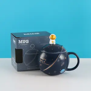 Thiết kế mới bán buôn tùy chỉnh cốc cà phê bóng rổ dễ thương Mug Mug gốm với nắp