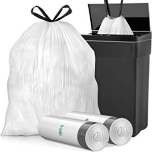 Túi Đựng Rác Tái Chế Thân Thiện Với Môi Trường Túi Đựng Rác Có Dây Rút Bằng Nhựa Màu Trắng 13 Gallon Có Thể Phân Hủy Tùy Chỉnh - Product Image 1