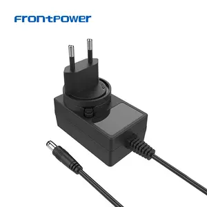 Frontpower พาวเวอร์ซัพพลาย12V 2A 24V 1A,อะแดปเตอร์ปลั๊กแบบเปลี่ยนได้พร้อม UL/ CE/FCC/GS/SAA/RCM/CCC/PSE สำหรับผู้เล่น