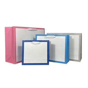 Bolsa de Compras de Cartón Kraft Azul Reciclable al por Mayor con Logotipo Personalizado Impreso y Cinta para Embalaje de Velas y Marcos de Fotos - Product Image 6