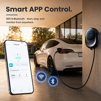 Station de recharge murale intelligente pour véhicules électriques, fabrication OEM personnalisée, type 2, norme GBT, 7 kW, 11 kW, 22 kW, avec contrôle par application