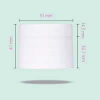 Bocaux en plastique PP cylindriques à large ouverture, personnalisés en usine, avec couvercles à vis, givrés, pour crème contour des yeux et masques faciaux