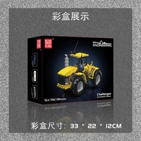 17081 Tractor de Ingeniería Eléctrico con Control Remoto Challenger, Juguete Educativo de Bloques de Construcción DIY para Niños