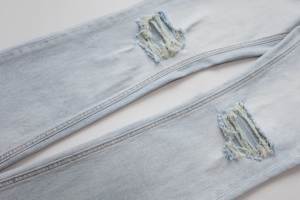 Jeans ks Light <span class=keywords><strong>Bui</strong></span> en coton délavé et déchiré de luxe de qualité supérieure jeans évasés pour hommes vente en gros - Product Image 2