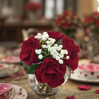 Roses artificielles cadeau de la saint-valentin, décorations de maison, fausses fleurs, Style français