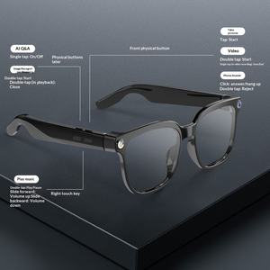 Nieuwe AI slimme brilcamera 8 megapixels anti-tril draadloos voor V5.3 magnetisch opladen muziek video foto's bekijken - Product Image 2