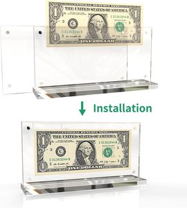 Marco de acrílico personalizado para billetes de un solo banco, soporte de exhibición de dólar de dinero de plástico para billetes - Product Image 4