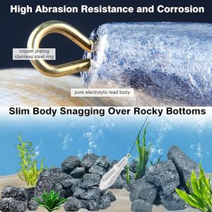 Pesos de pesca de plomo de bala de 10g a 200g de alta calidad para agua salada Surf equipo de pesca aparejos de pesca Drop Shot pesos de pesca - Product Image 3