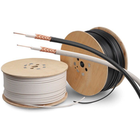 2 Core Cu/cca Wire RG59 + 2C CCTV Câbles coaxiaux pour caméra PVC RG 59 + 2C CCS / CU avec 2C Power Wire Foam PE