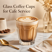 Tasses à café en verre cannelé en gros pour latte, mocha, café glacé et cold brew – Idéales pour les cafés et restaurants