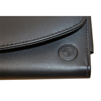 Étui de rangement pour documents de voiture en cuir PU tendance avec fermeture à rabat pour rangement automobile