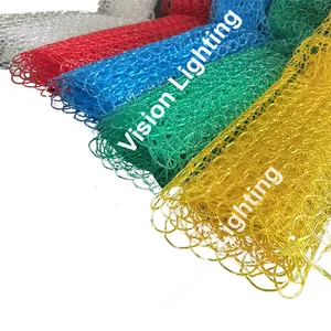 Christmas decoration outdoor motif light material use UV Resistance 1*10m regular Aperture 6cm PVC mesh carpet net