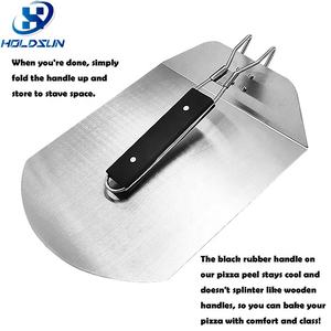 <span class=keywords><strong>Pala</strong></span> para Pizza Extra Grande de Acero Inoxidable de 12 Pulgadas, Apta para Alimentos, con Mango Plegable Cómodo para Transferir Pizza al Horno - Product Image 3