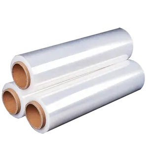 Alta qualidade fácil de usar claro forte LLDPE embalagem filme resistente à água umidade prova estiramento palete envoltório filme